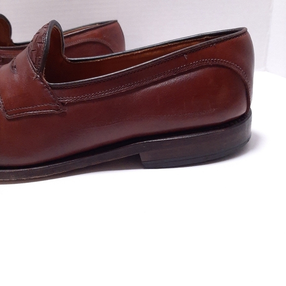 Allen Edmonds Mens Loafers Woven Split Toe Brown Foley Size 9.5 D main image 6